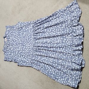 Hailey and Company Ruffled Sleeve Purple/White Polka-Dot Swing Dress- Me…